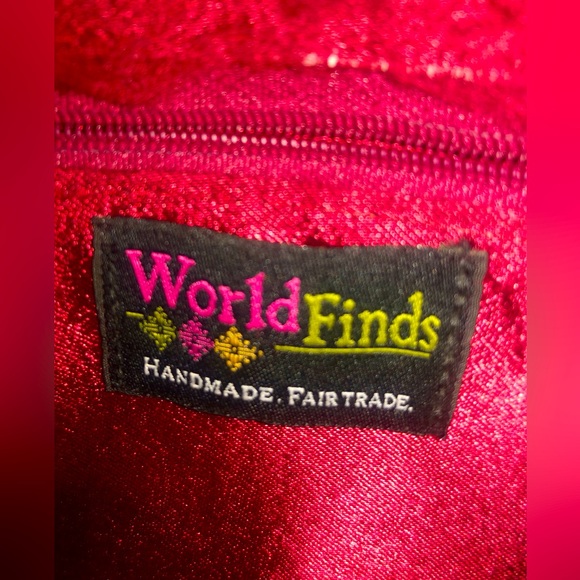 Vintage Beaded Ruby Red Shoulder Purse - Picture 4 of 6